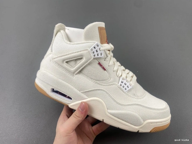 Rep x Levi's Air 'White' 4 Jordan AO2571-100 0820